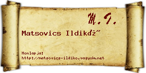 Matsovics Ildikó névjegykártya